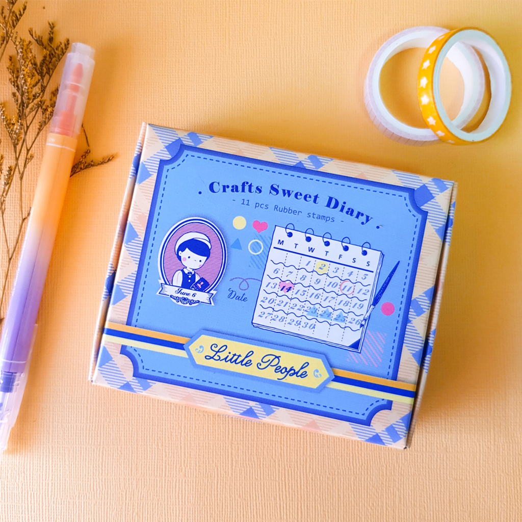 Micia Little People Sweet Diary Stamp Set - Calendar Bear