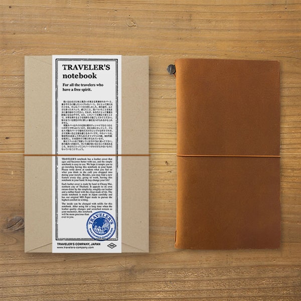 Traveler's Notebook Regular Size Leather Cover Starter Pack Set