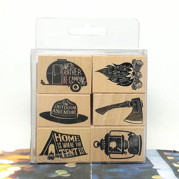 LCN More Camouflage Camping 2 Rubber Stamps