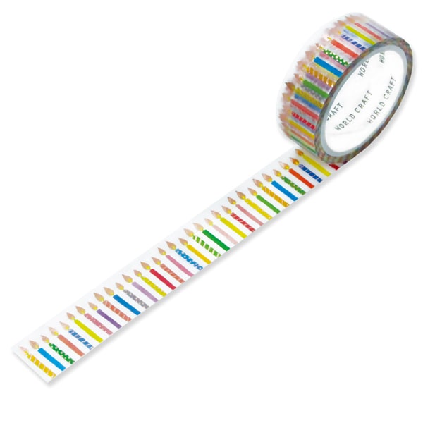 World Craft Washi Tape Glitter - Candle