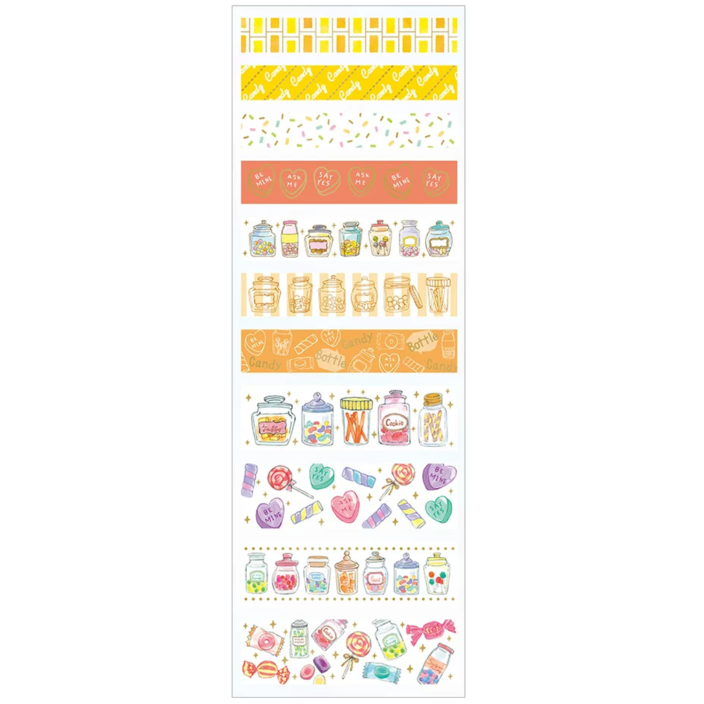 Pine Book Masking Tape Sticker - Aqua Design Candy