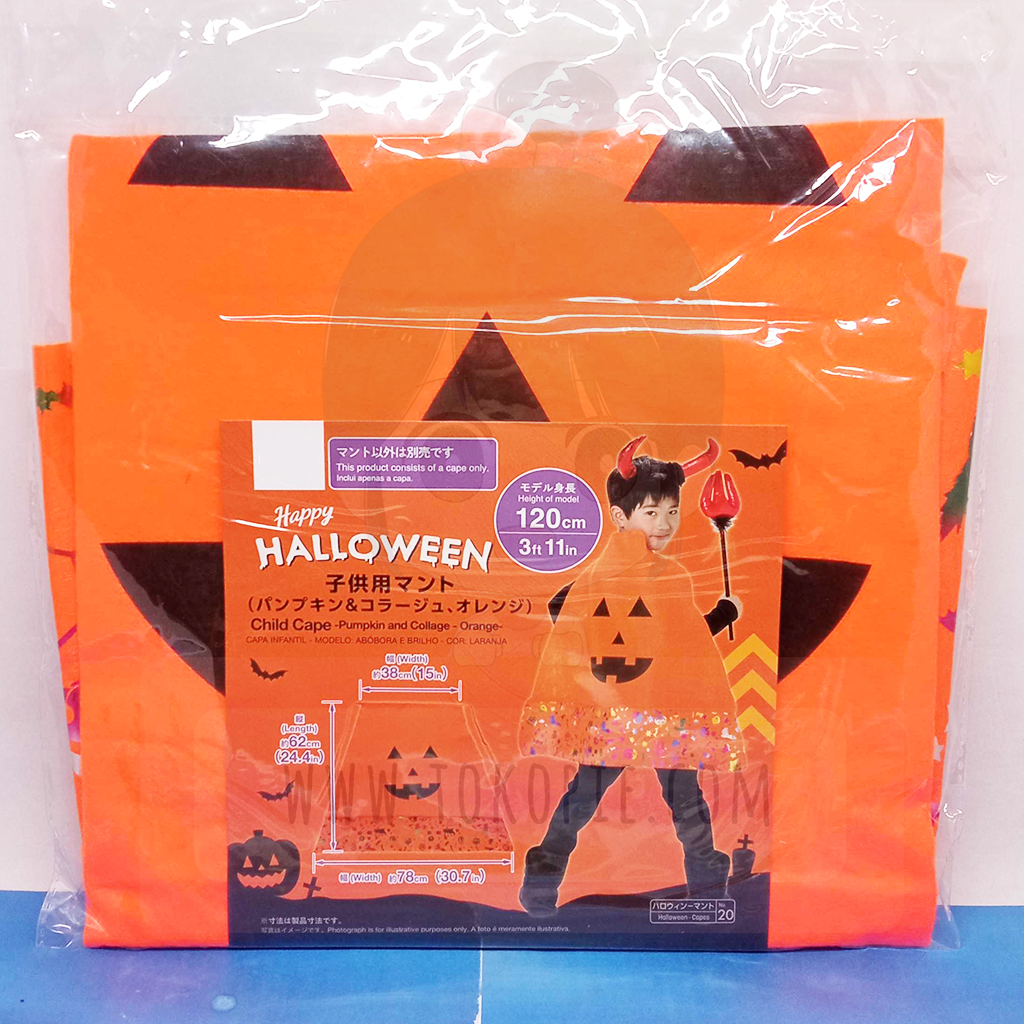 Child Cape Pumpkin And Collage Orange