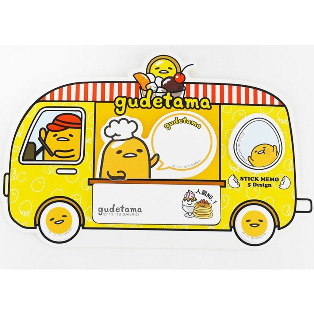 Sanrio Gudetama Sticky Note Memo Car