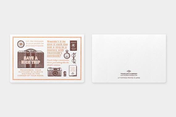 Traveler&#39;s Factory Letterpress Card Travel Tools Brown