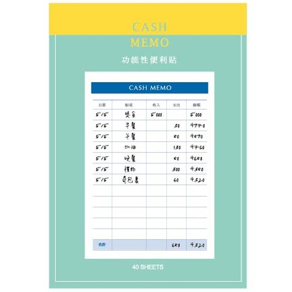 C.Ching Functional Post-It Notes (Benefits and Expenses)