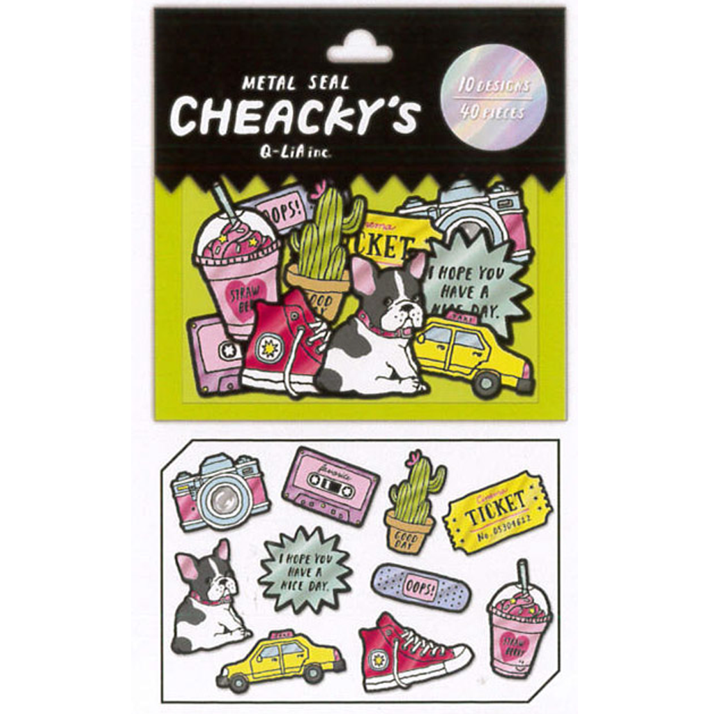Q-Lia Metal Seal Cheacky&#39;s Flake Sticker Casual