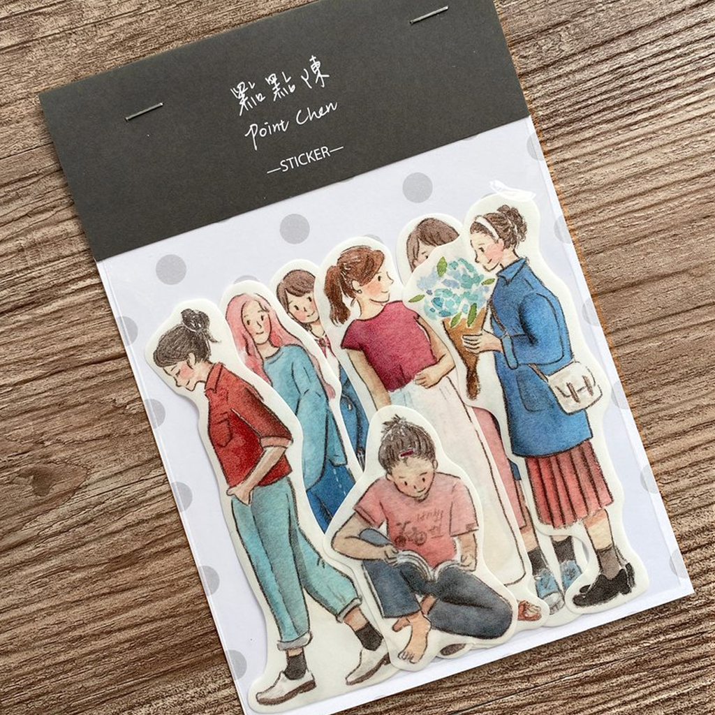 Point Chen Flake Sticker - Casual Outfit