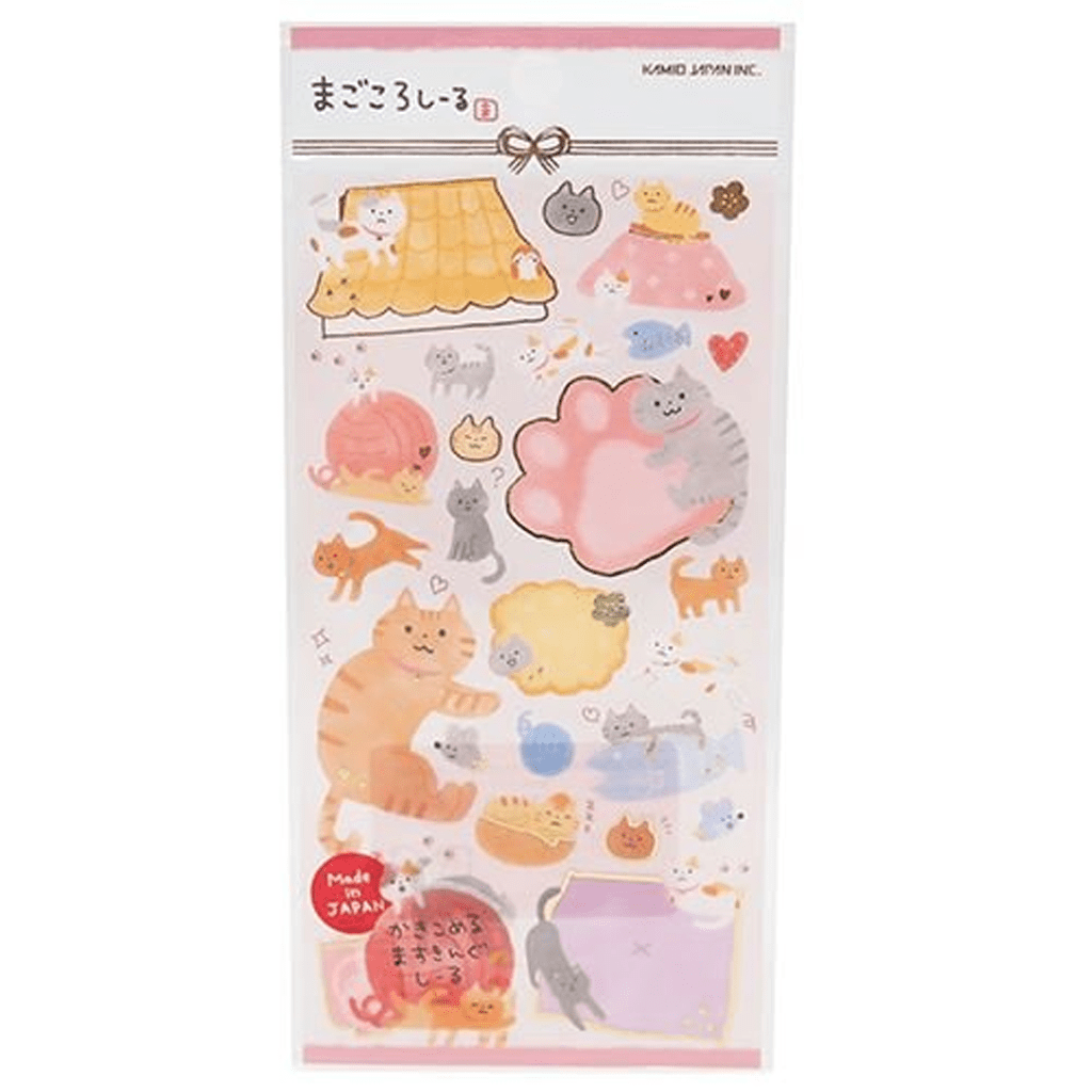 Kamio Japan Sticker - Magokoro Cat Bubbles