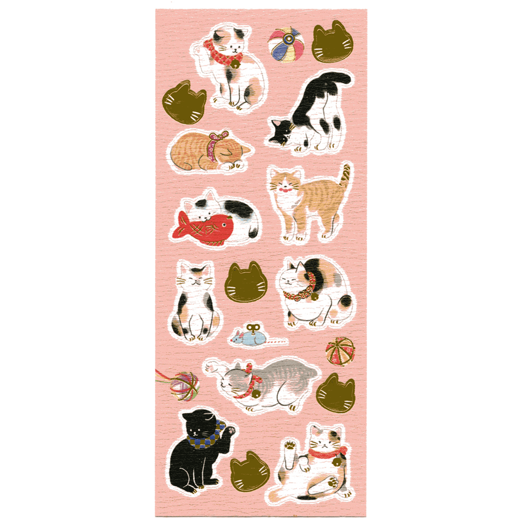 Chikyu Greeting Sticker Cat