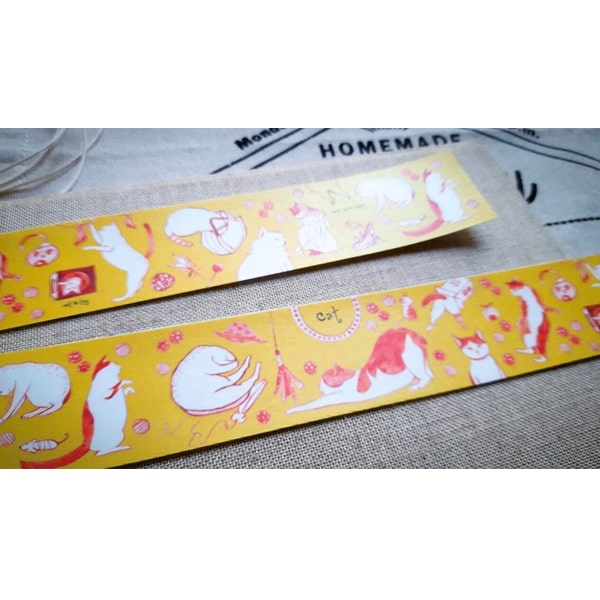 Hoppy Mini Box Tape - Yellow Cat