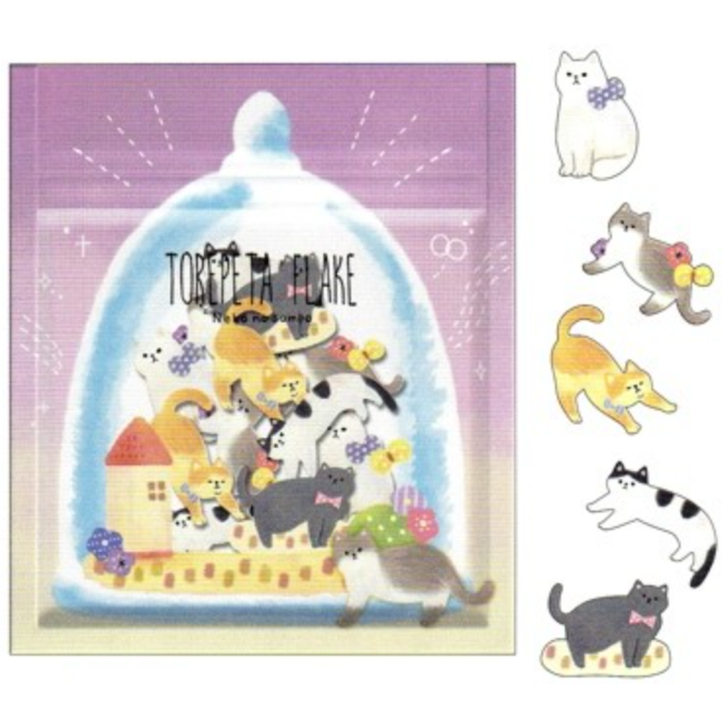 Kamio Japan Torepeta Cutie Cat Flake Seal Sticker