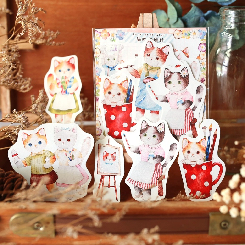 Flake Sticker Meow Meow Star - Cat Art Club