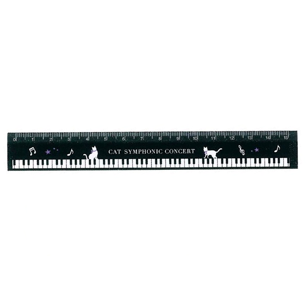 Crux Slim 15cm Ruler Cat Concert
