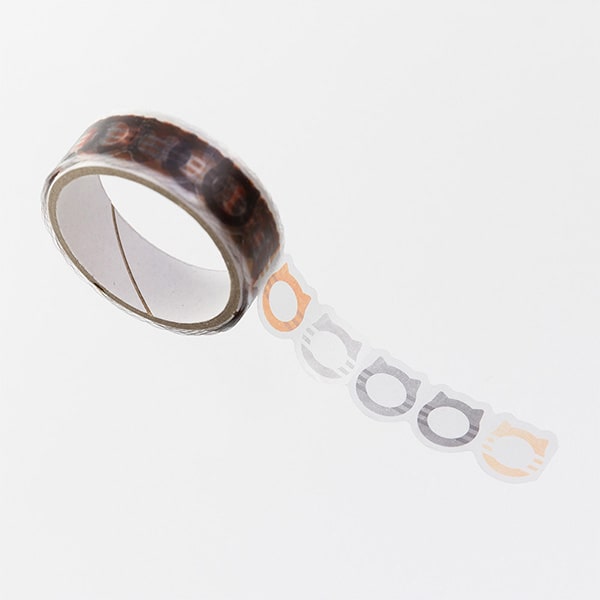 Midori Notebook Sticker Cat Pattern