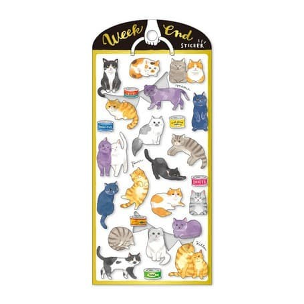 Mind Wave Weekend Sticker Cat