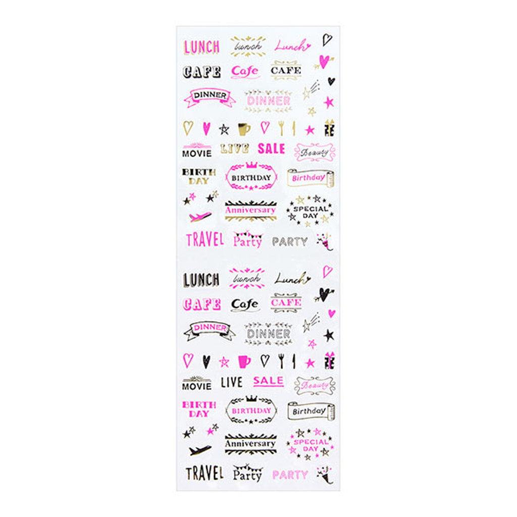 Midori Notebook Sticker Character Pattern Pink