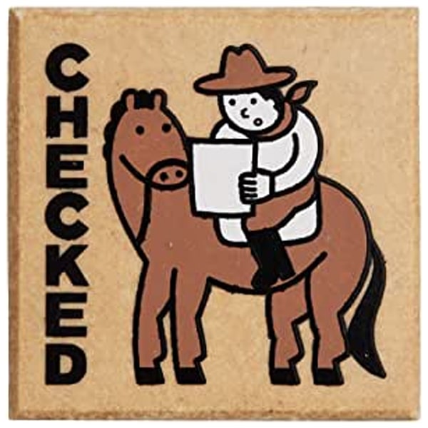 Kodomo No Kao Rubber Stamp - Checked