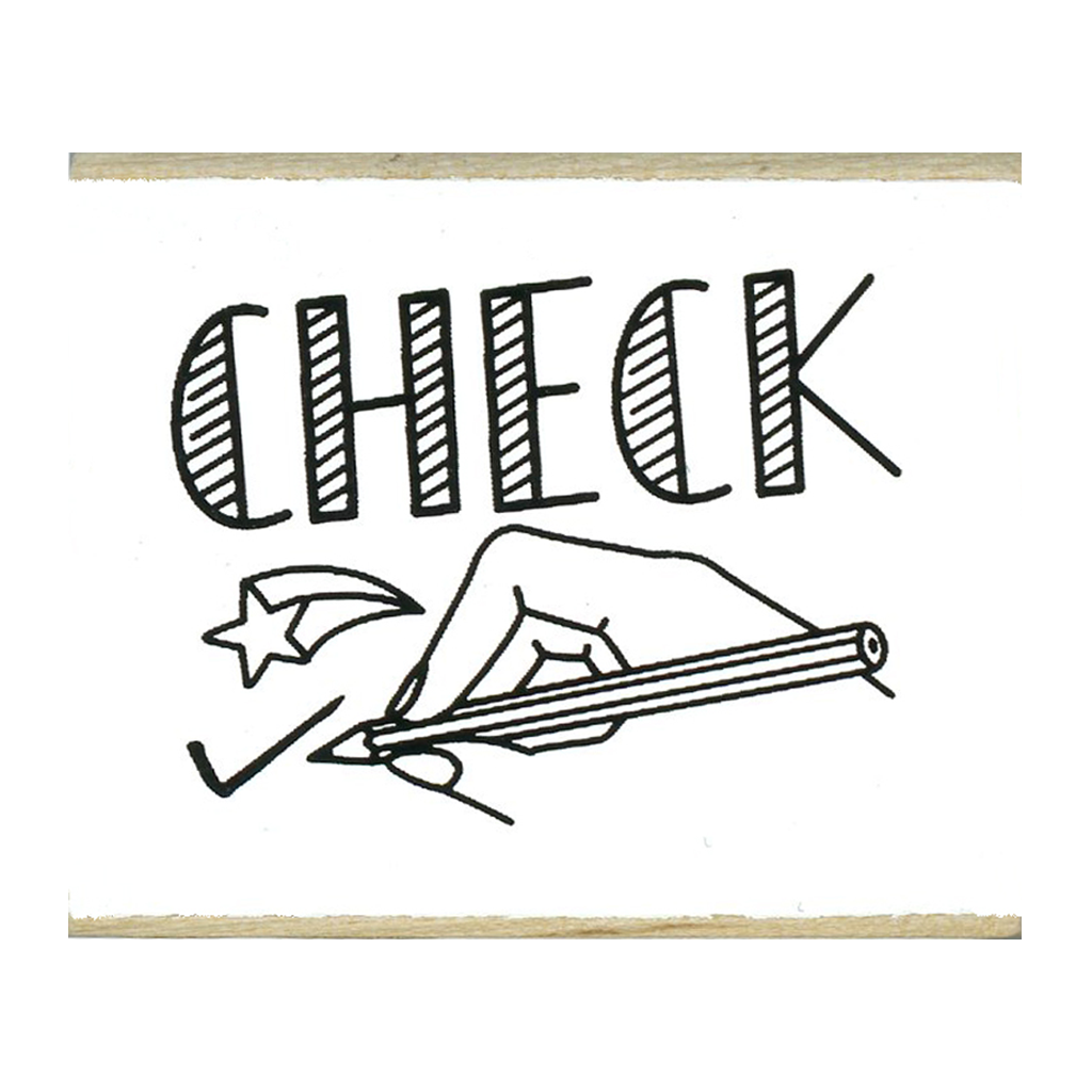 Kodomo No Kao Rubber Stamp - Check Pattern