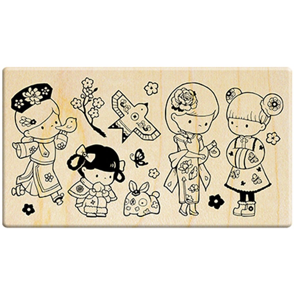 Micia Rubber Stamp - Chinese Girl