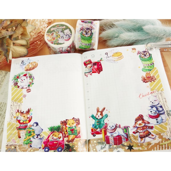 Maruco Art Masking Tape Winter Animals