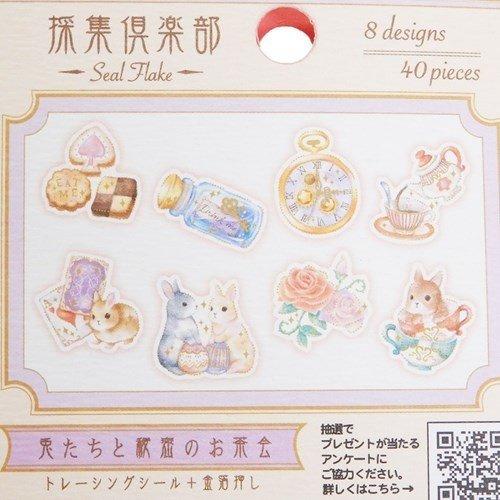 Kamio Japan Rabbit Time Flake Sticker