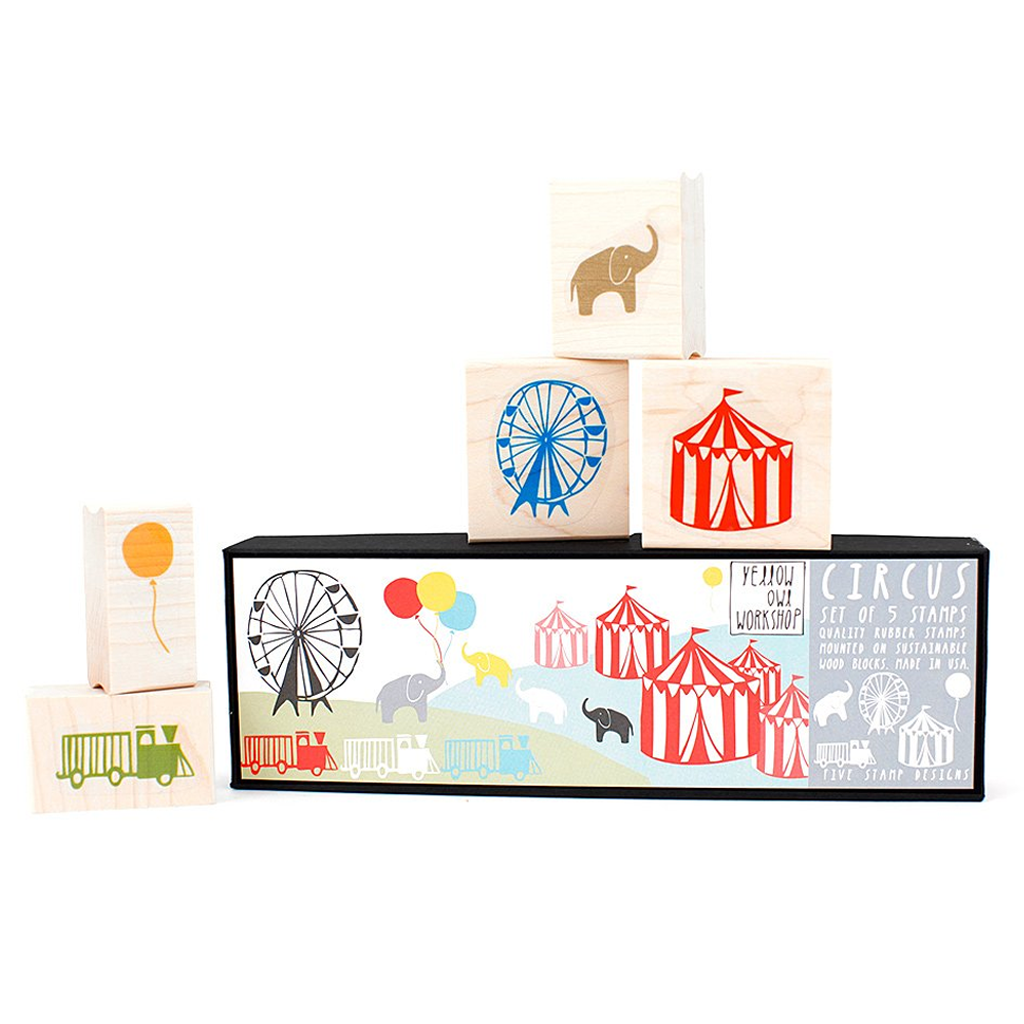 Yellow Owl Workshop Rubber Stamp Set - Circus