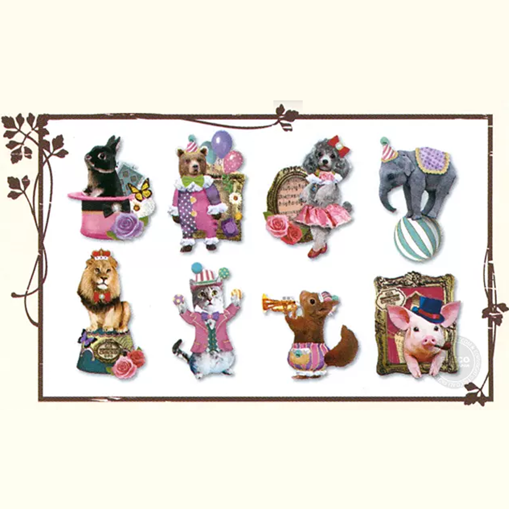 Q-Lia Flake Seal Sticker Moca Porte Circus