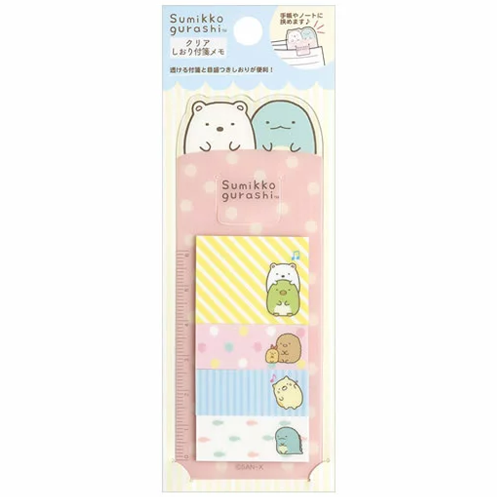 San-X Sumikko Gurashi Clear Bookmark Sticky Note