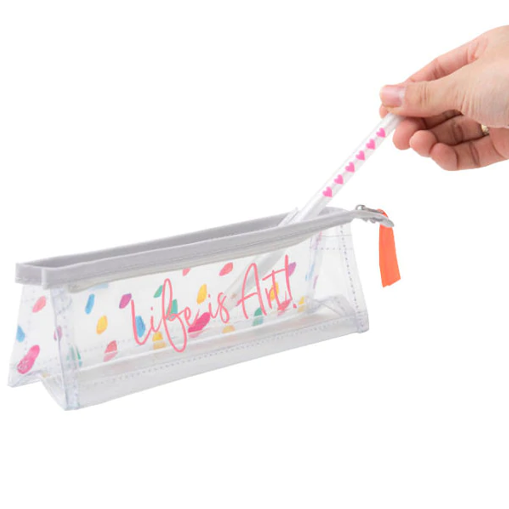 Greeting Life Clear Pen Case Life Is Art