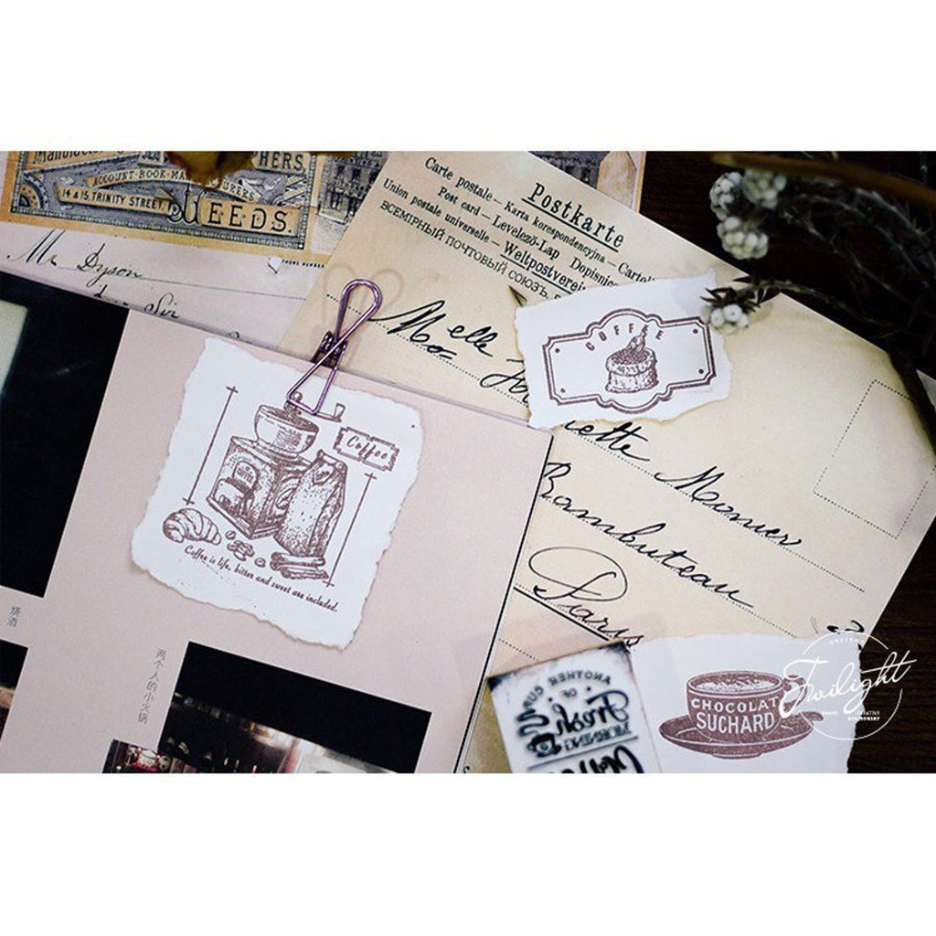 Twilight Wooden Stamp Set - Coffee Is My Source Of Happiness