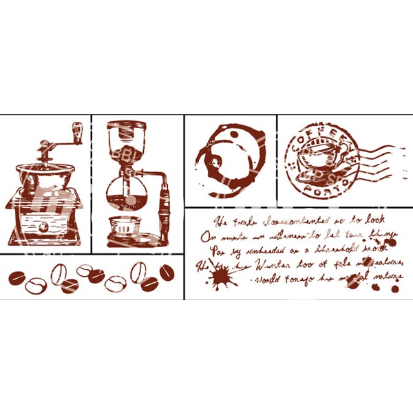 MICIA Scribble Stamp Set - Coffee Sketch