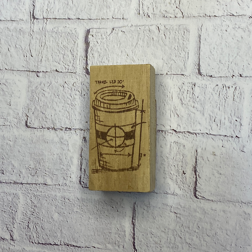 Coffee Cup Rubber Stamp