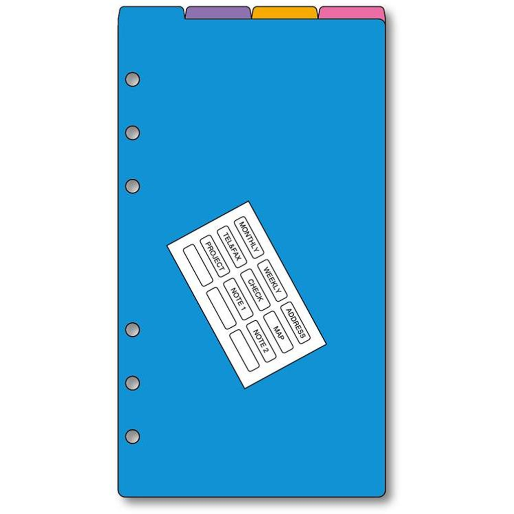 Raymay Fujii Da Vinci Color Index Refill Bible Size 4 Sheets