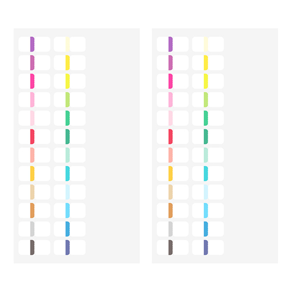 Midori Index Label Chirat 24 Colors Vivid