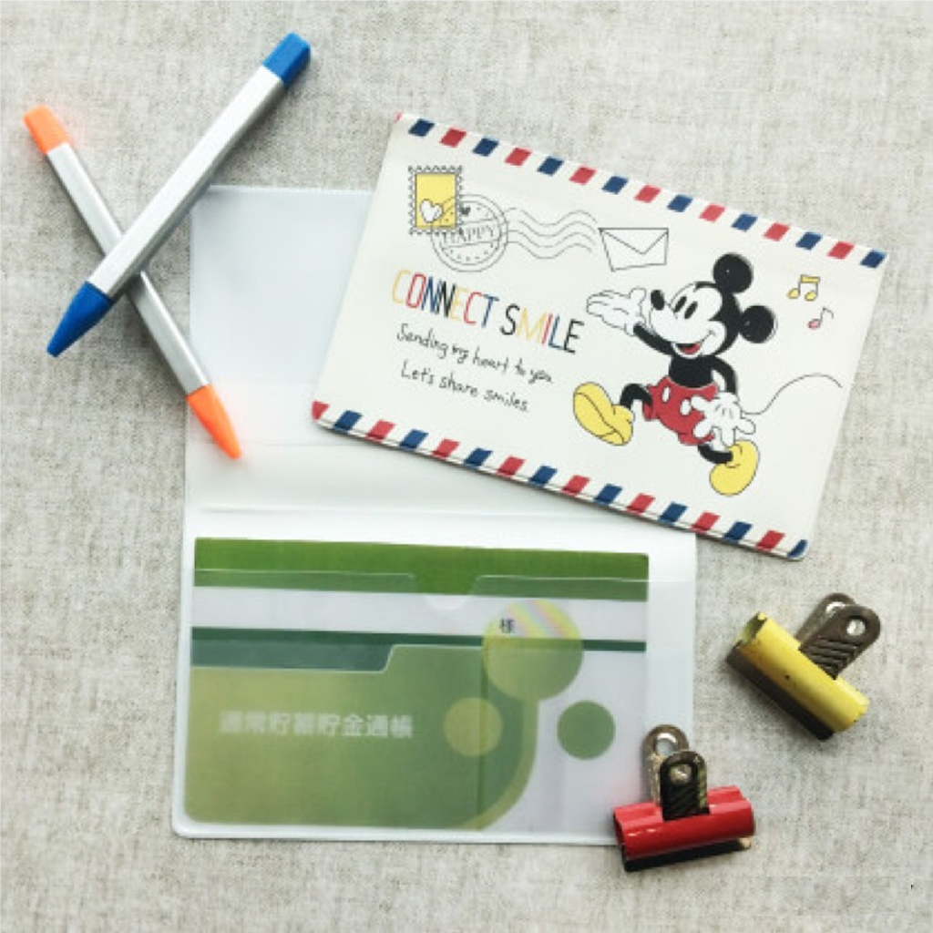 Disney Bank Book Passport Case Mickey Mouse Connect Smile
