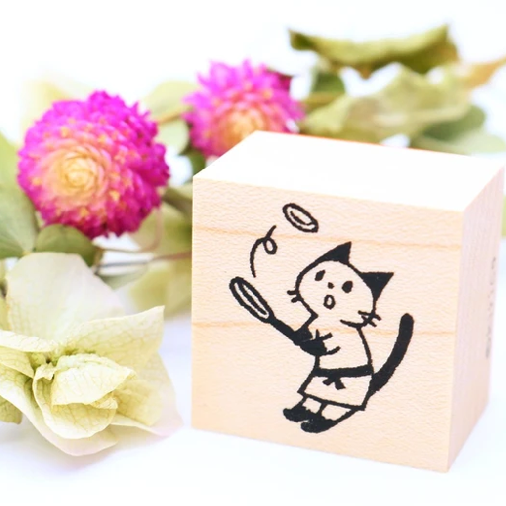 Kirico Cat Rubber Stamp - Cooking