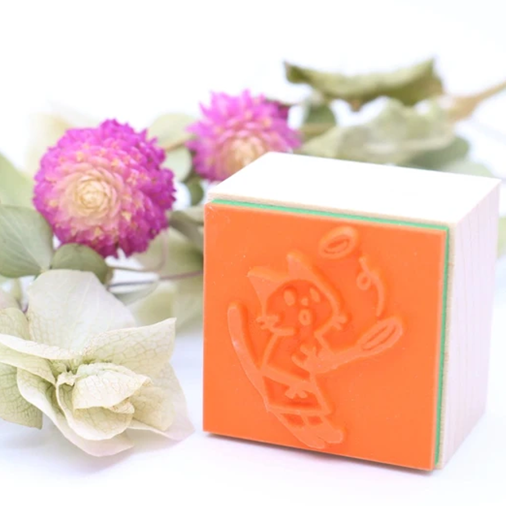 Kirico Cat Rubber Stamp - Cooking