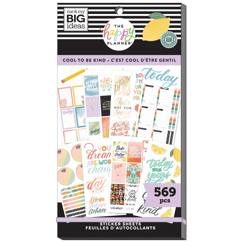 The Happy Planner Value Pack Stickers - Cool To Be Kind