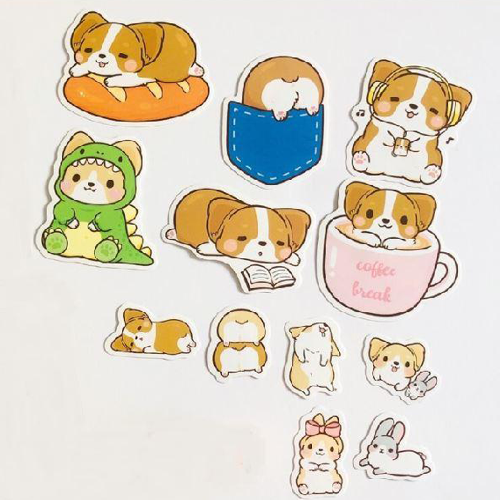 Ethos Cutie Corgi Dog Sticker Pack