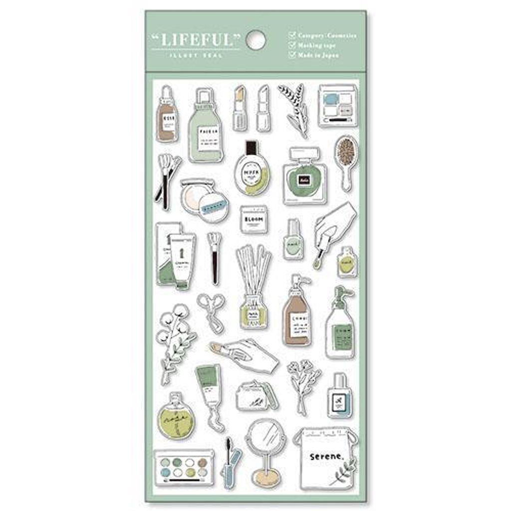 Mind Wave Lifeful Illust Sticker - Cosmetics
