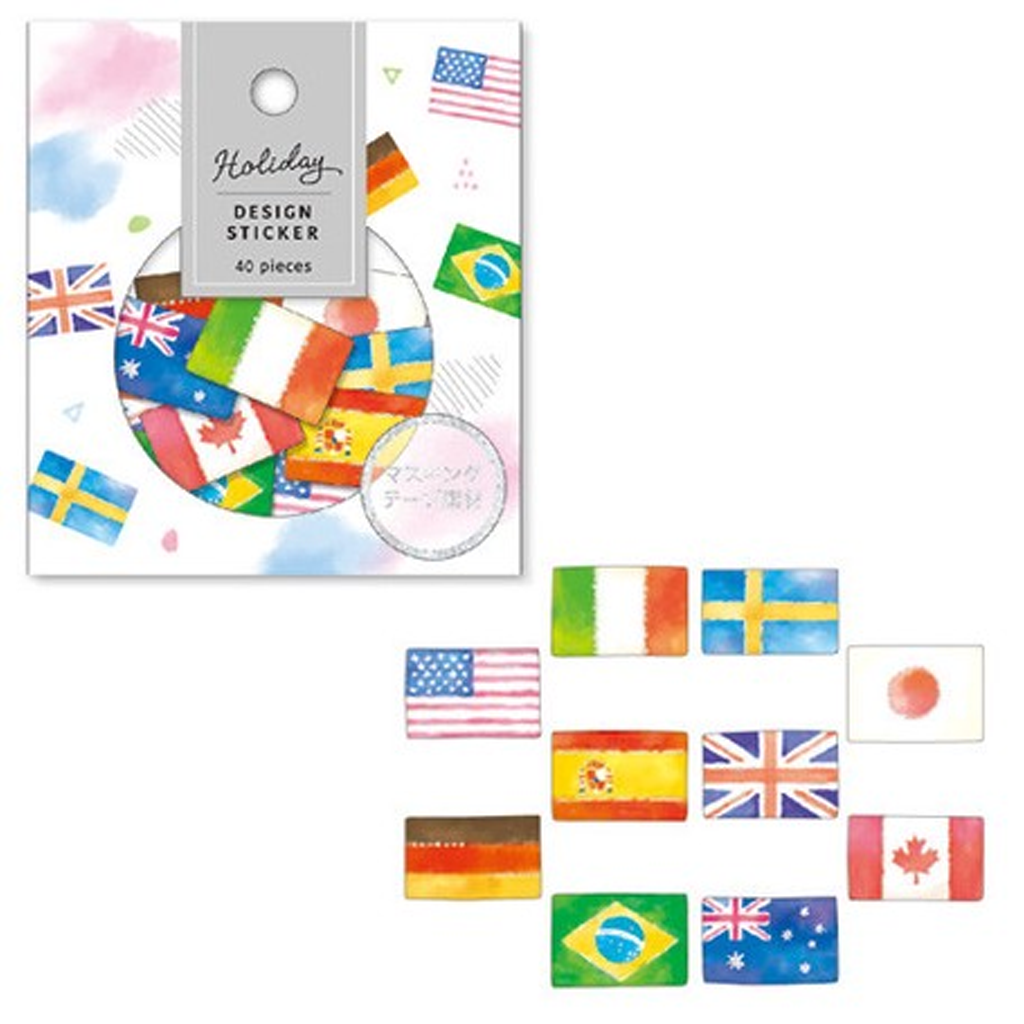 Mind Wave Holiday Design Sticker Country Flags