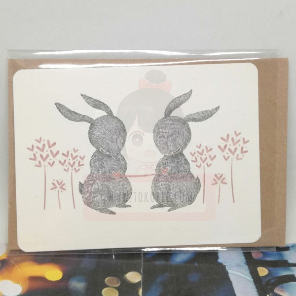 Rabbit Couple In Love Greeting Card
