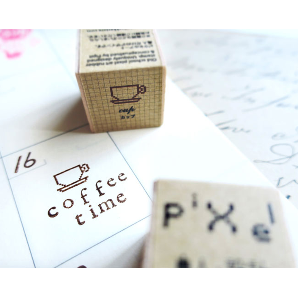Pixel Rubber Stamp - Cup