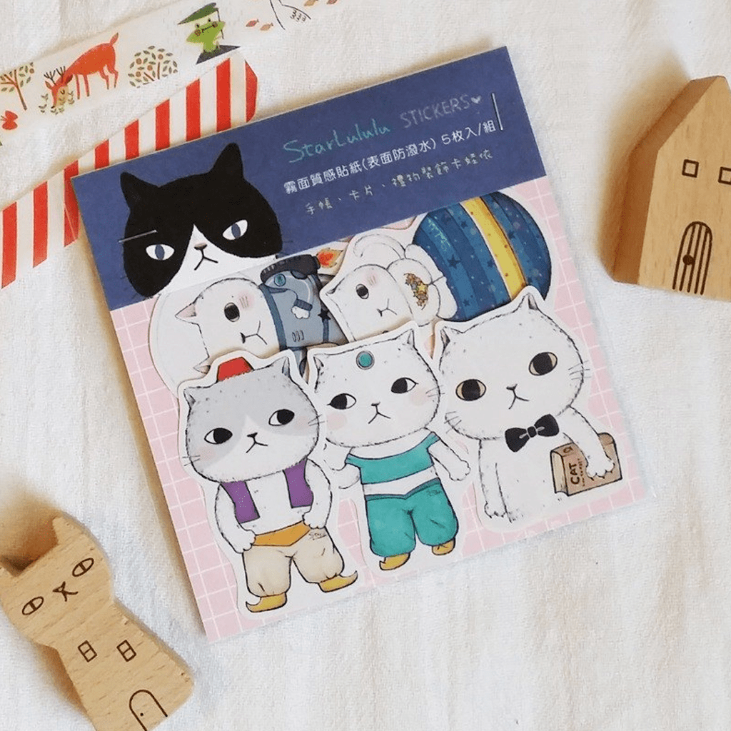 Starlulu Flake Sticker Cute Cat Custome