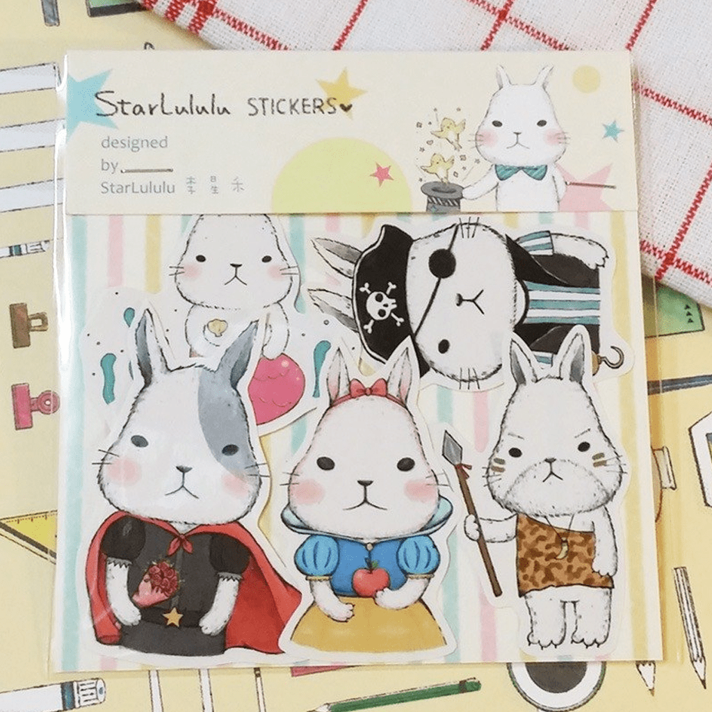 Starlulu Flake Sticker Meng Meng Rabbit Custome