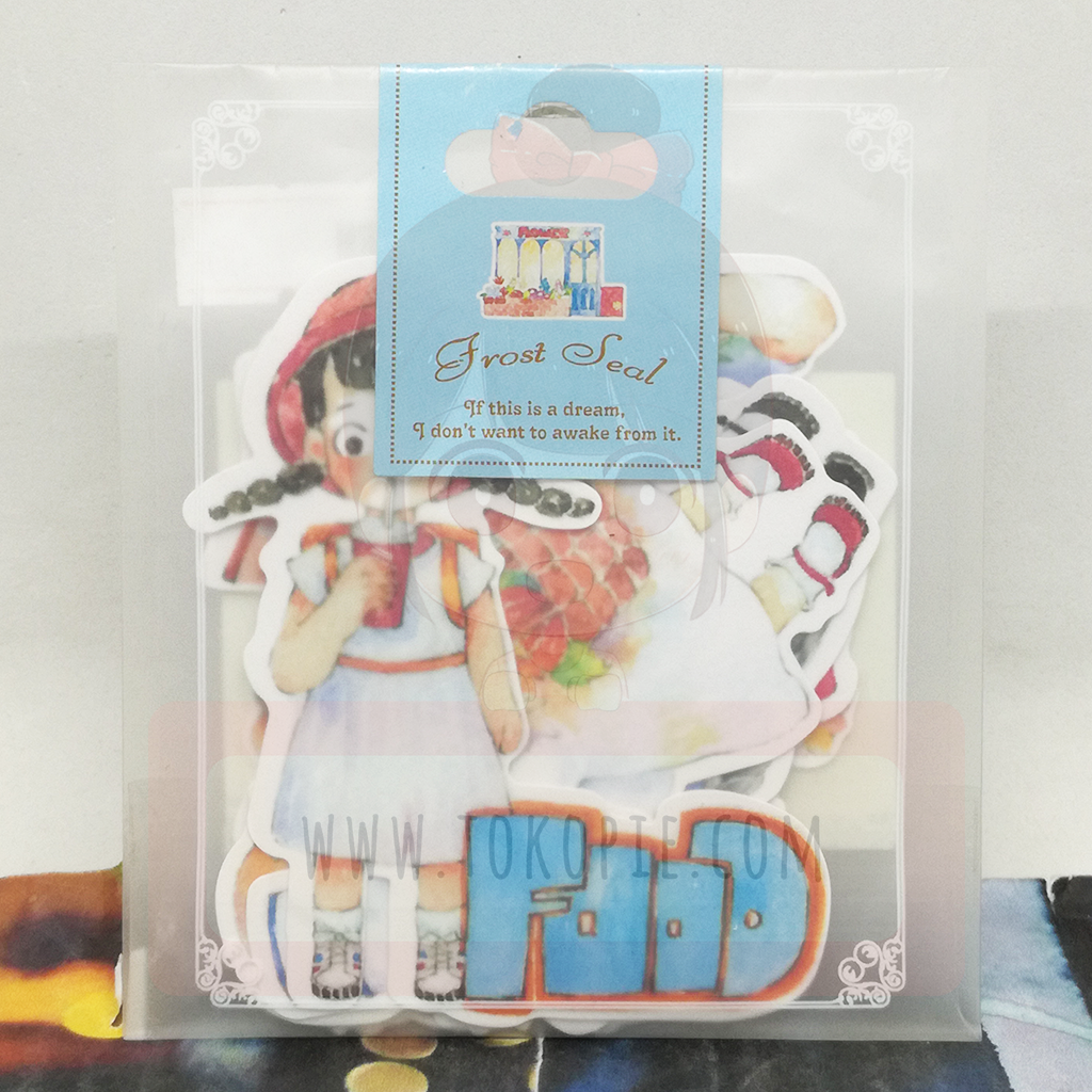 Kamio Japan Cute Girl Frost Seal Flake Sticker