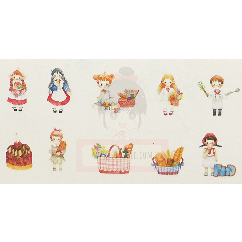 Kamio Japan Cute Girl Frost Seal Flake Sticker