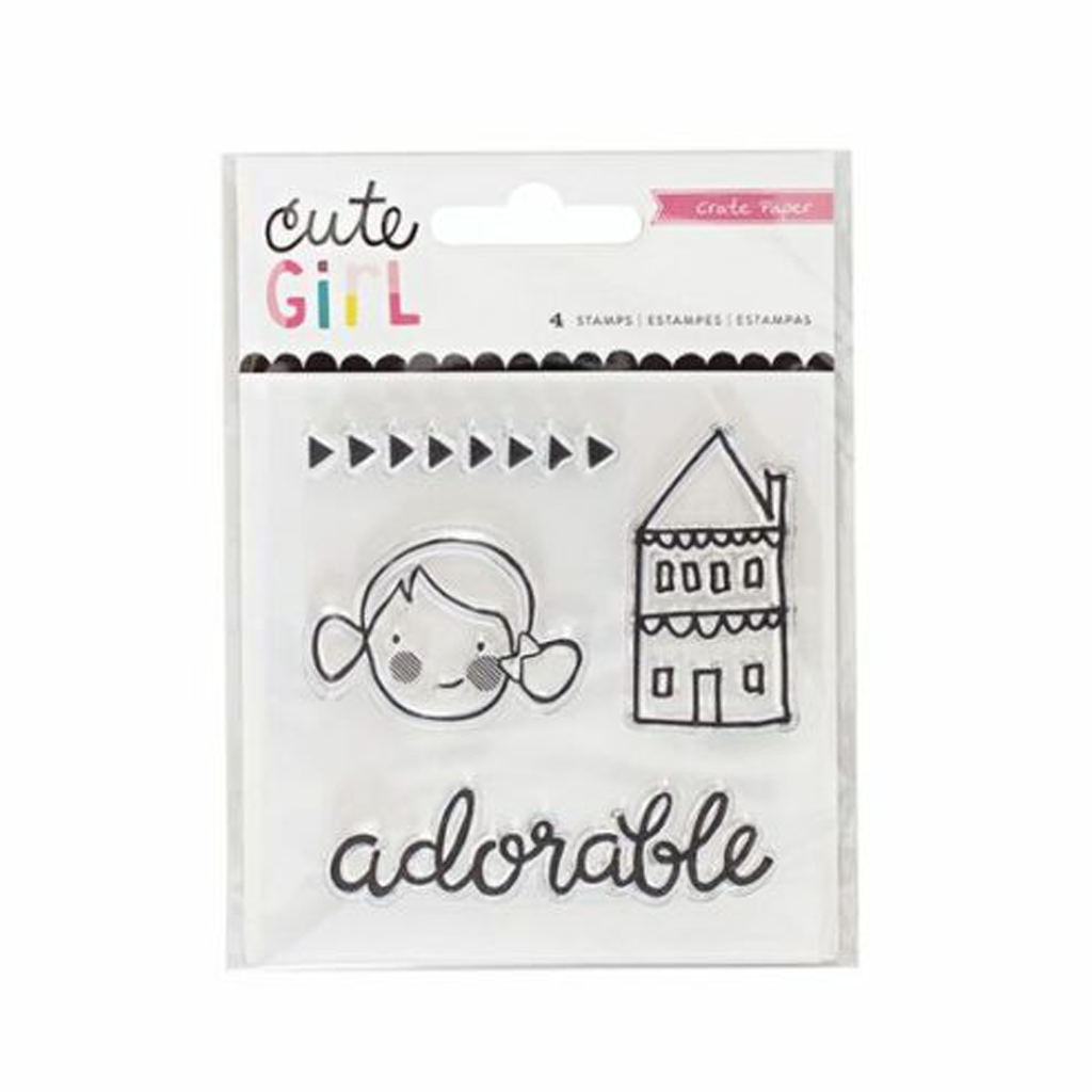 Crate Paper Clear Stamp - Cute Girl