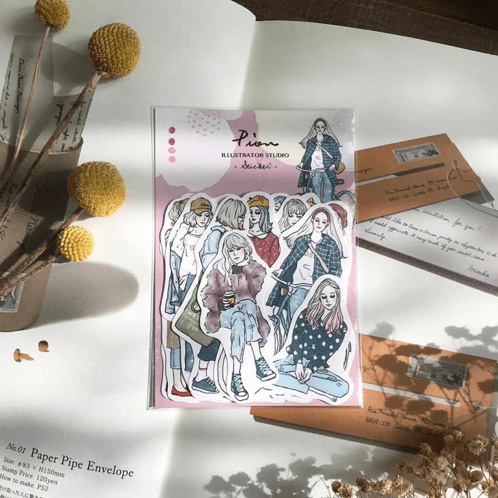 Pion Flake Sticker Daily Fashion