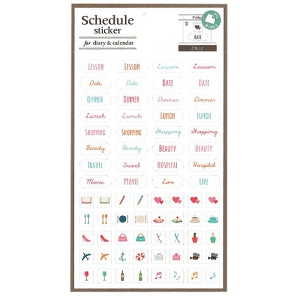 Labclip Schedule Sticker For Diary & Calendar